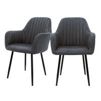 STUHL Kunstleder anthrazit - Anthrazit, Metall (60/84/58cm) - ML-DESIGN