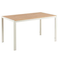 ESSTISCH, Weiß - Weiß, Holz (140/80/76cm) - Oviala