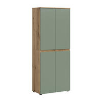 UNIVERSALSCHRANK SCARPA (B/H/T: ca. 70/175/37 cm) in Evoke Oak Nachbildung/Smoke Green - Eichefarben, Holzwerkstoff (70/175/37cm)