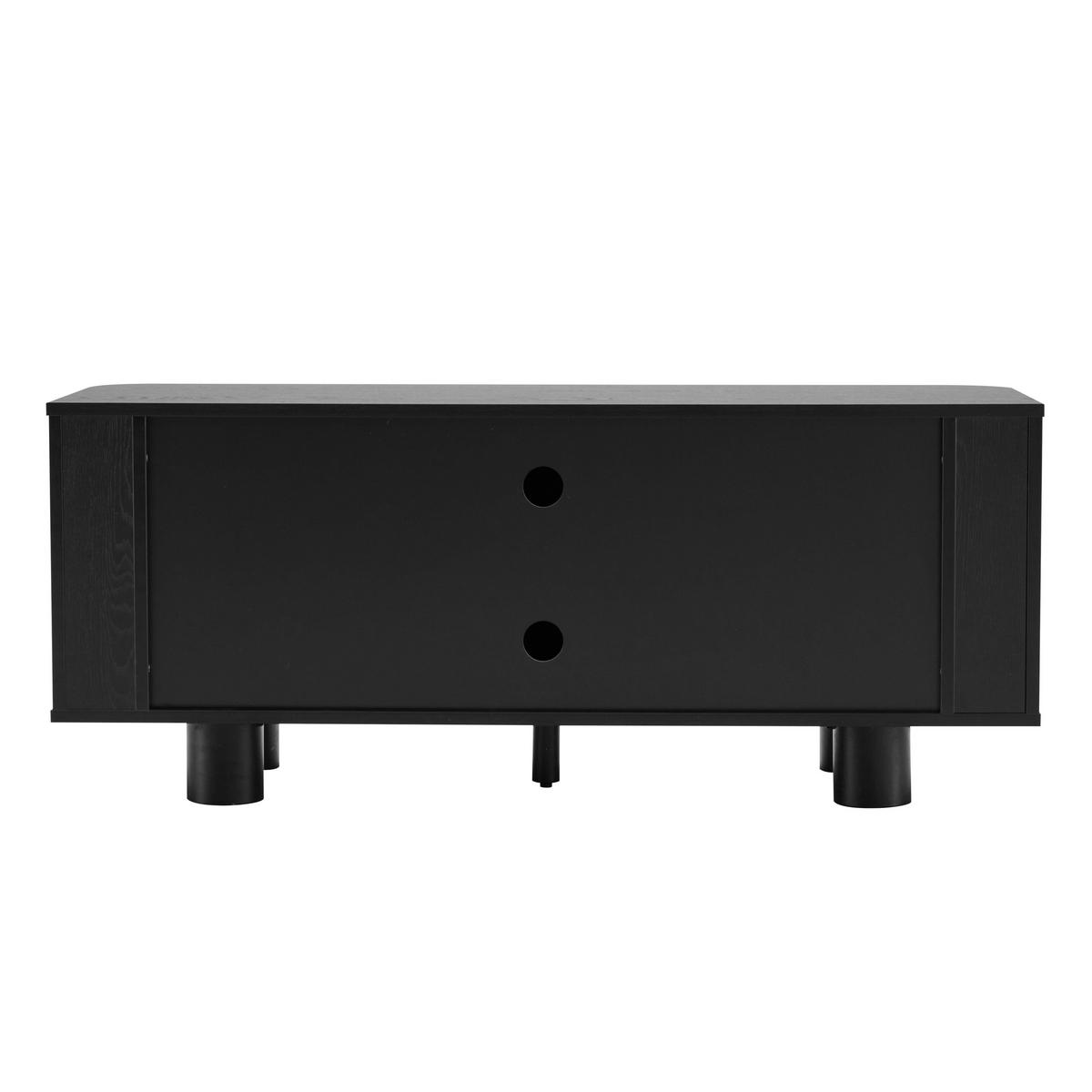 TV-SCHRANK 120 cm, schwarzes Holz - Schwarz, Holz (40/50/120cm) - Oviala