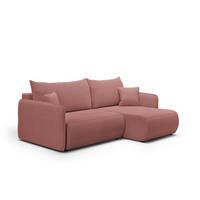 ROHOVÁ SEDAČKA Claudio 3 miesta na sedenie Ružová - pink, drevo (207/148cm) - Petits-meubles