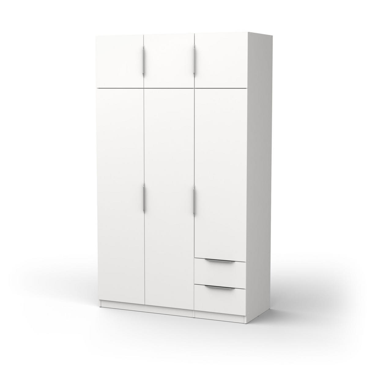 SCHRANK, 6 Türen - GHOST - Weiß - 119,4 x 51,1 x 203 cm - Weiß, Holz (51.1/203/119.4cm) - Demeyere