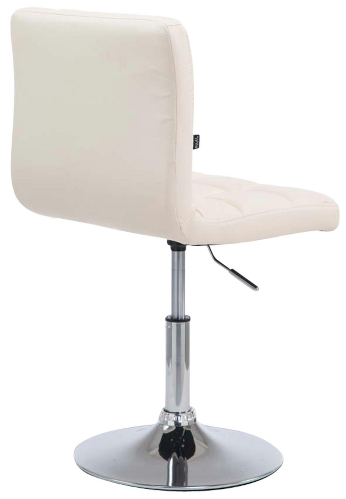 DREHSTUHL 4er Set Lederlook creme - Chromfarben/Creme, Textil/Metall (44/74/49cm) - CLP
