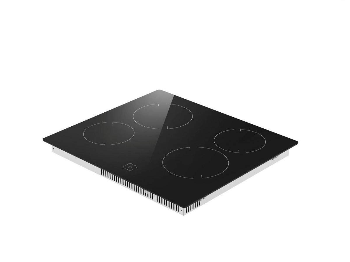 EINBAUHERDSET SOEHE5EB mit Glaskeramikkochfeld schwarz - Schwarz Hochglanz, Glas (62.5/64.7/57.6cm) - PKM