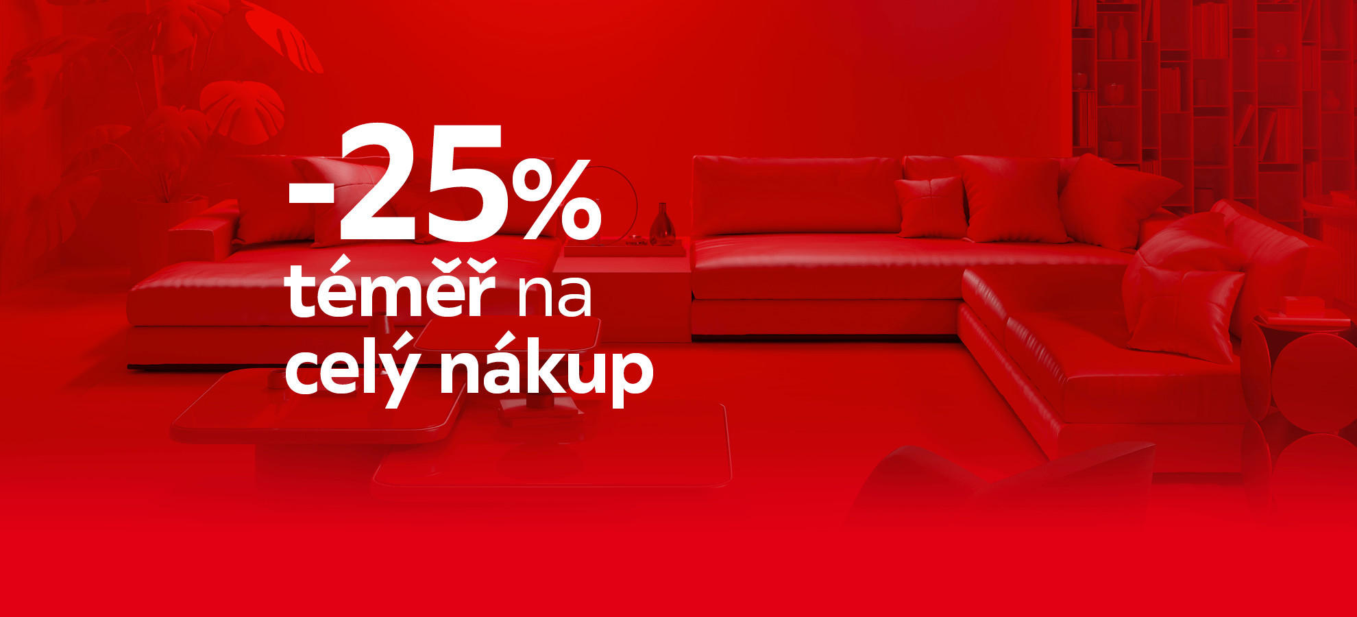 -25 % téměř na celý nákup