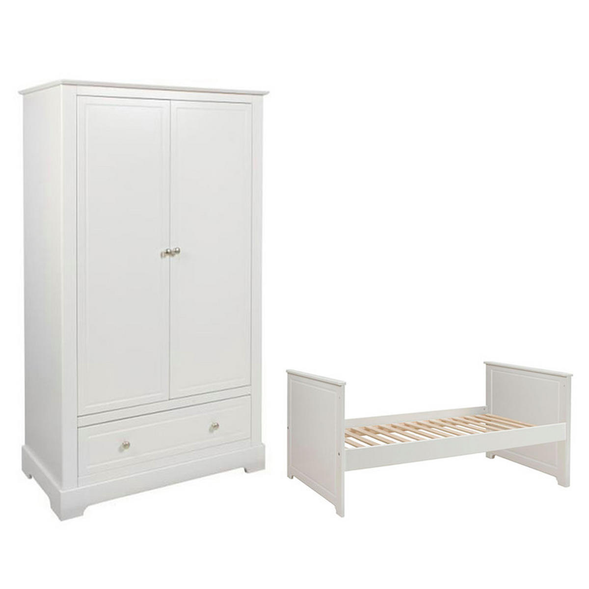 POKOJ PRO MIMINKO 2DÍLNÝ Bílá - bílá, kompozitní dřevo (146/90/78cm) - Petits-meubles