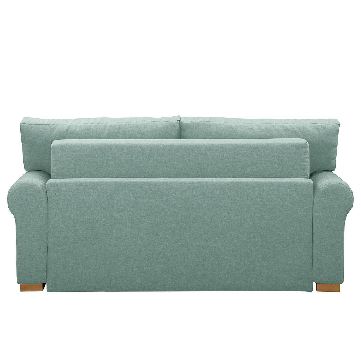 SCHLAFSOFA - Pastellblau/Transparent, Birkenholz/Textil (165/95/90cm) - home24