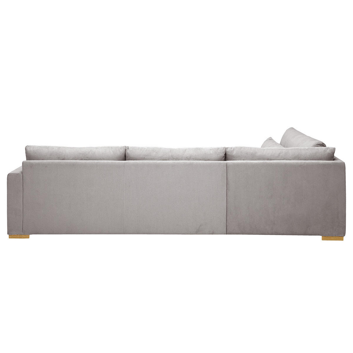 ECKSOFA mit Ottomane - Hellgrau, Textil (299/216cm) - home24