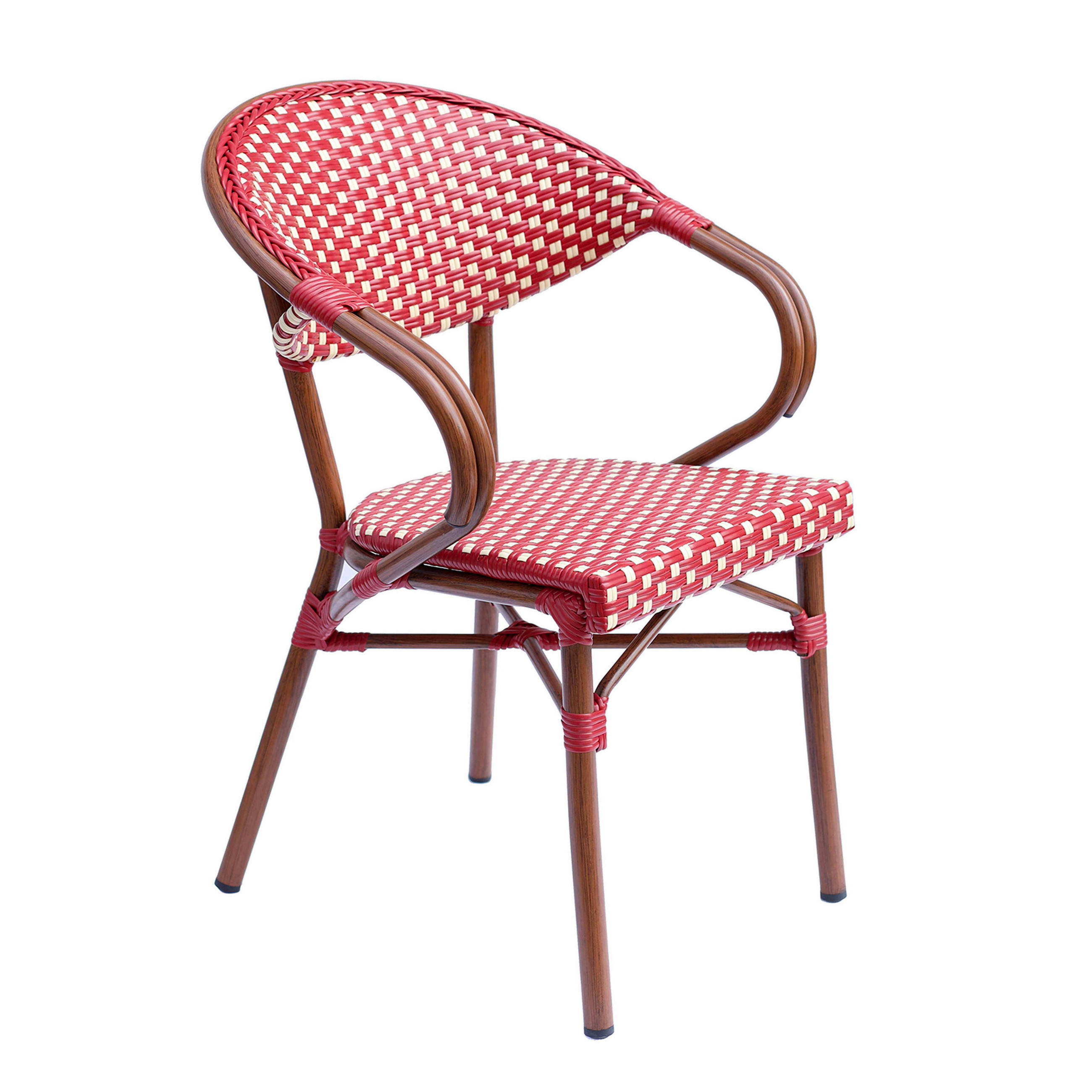 GARTENSTUHL, Rot - Rot, Metall (60/82/57cm) - Oviala