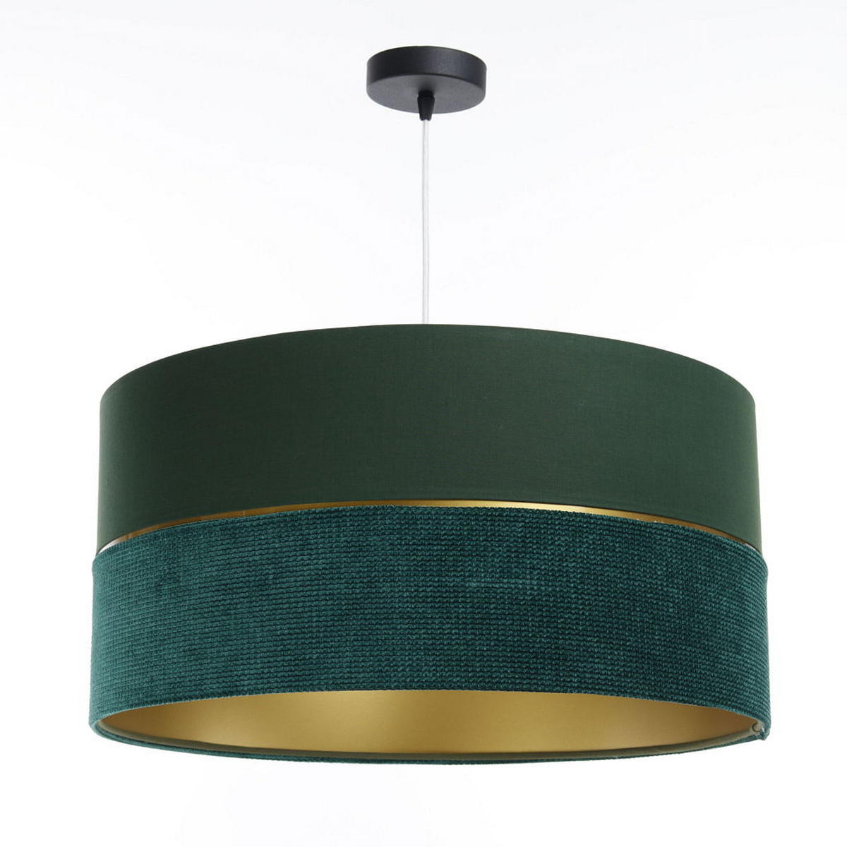 HÄNGELEUCHTE Grün 50/25 cm - Goldfarben/Grün, Kunststoff (50/0.8/25cm) - ONZENO