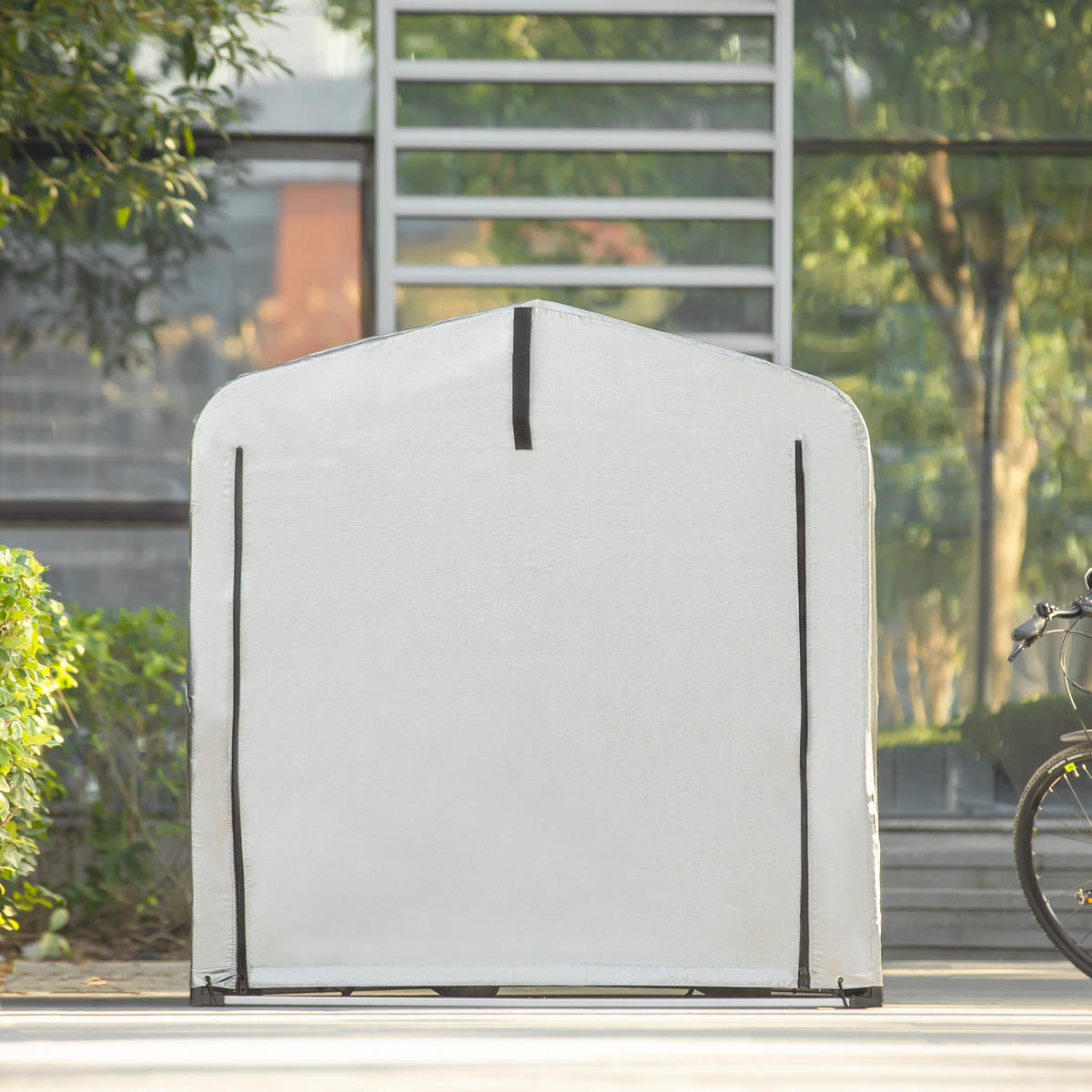 FAHRRADGARAGE Silber-Aluminium - Silberfarben, Metall (159/165/219cm) - SoBuy