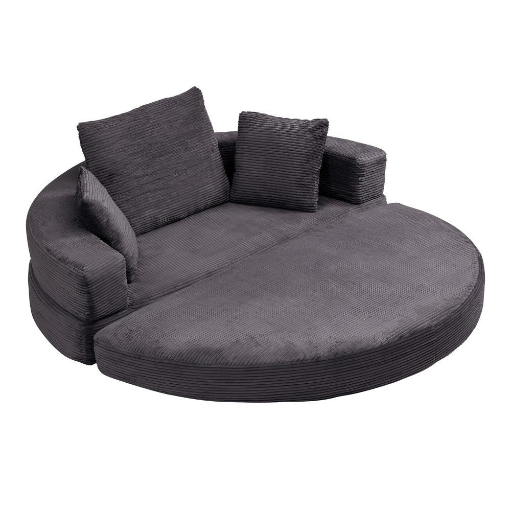 KLAPPSOFABETT 2-in-1 Sofa und Bett 173/176/40 cm - Schwarz, Textil (176/40/173cm)