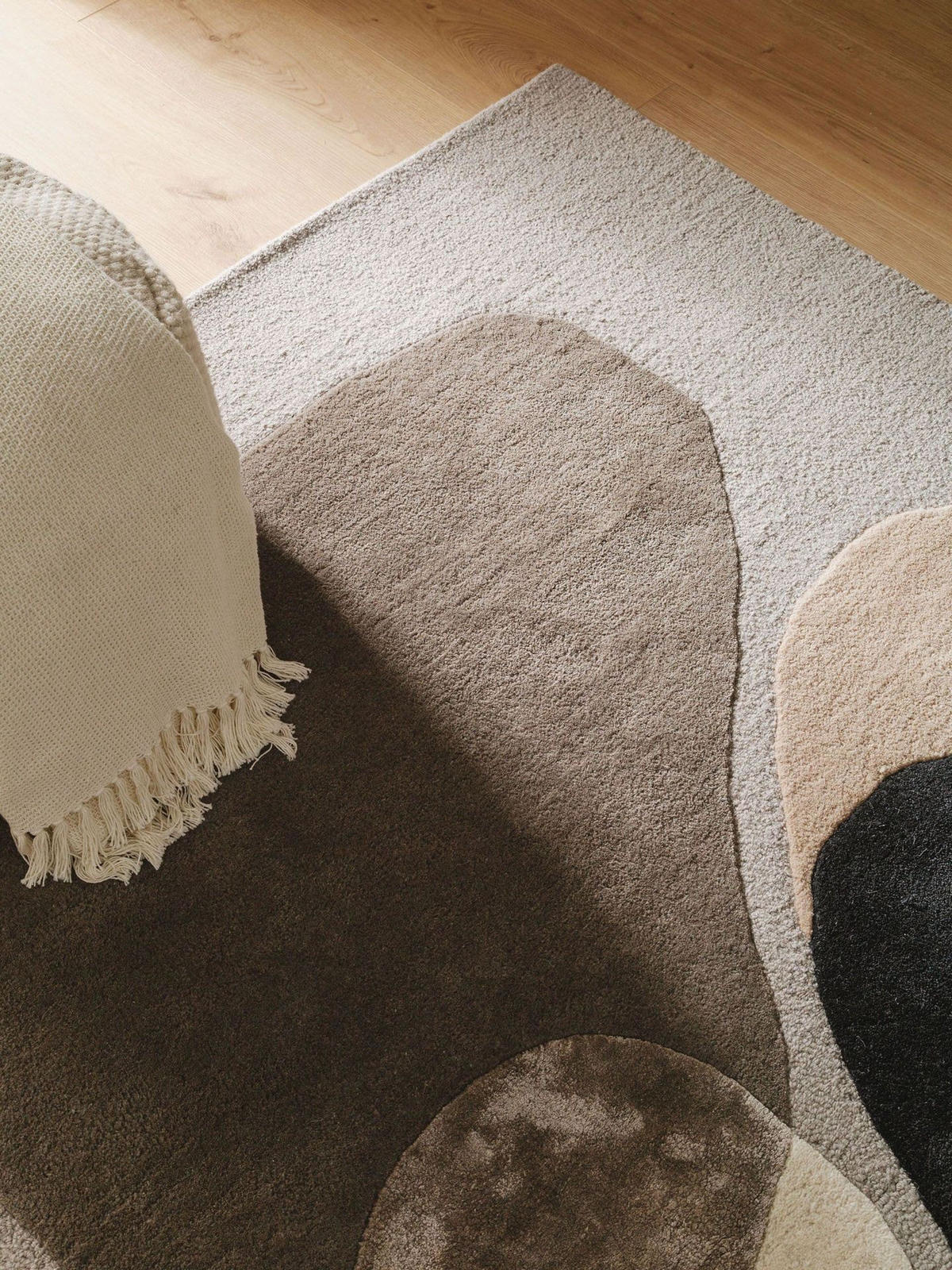 WOLLTEPPICH Kyoto Multicolor/Grau 120x170 cm - Multicolor/Grau, Textil (120/1cm) - KUNSTLOFT