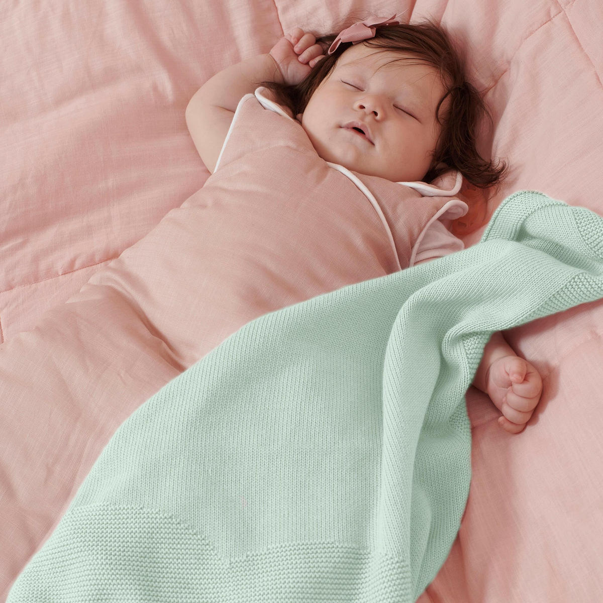 BABYDECKE Wolke Mint - Mintgrün, Textil (70/100cm) - nordic coast company