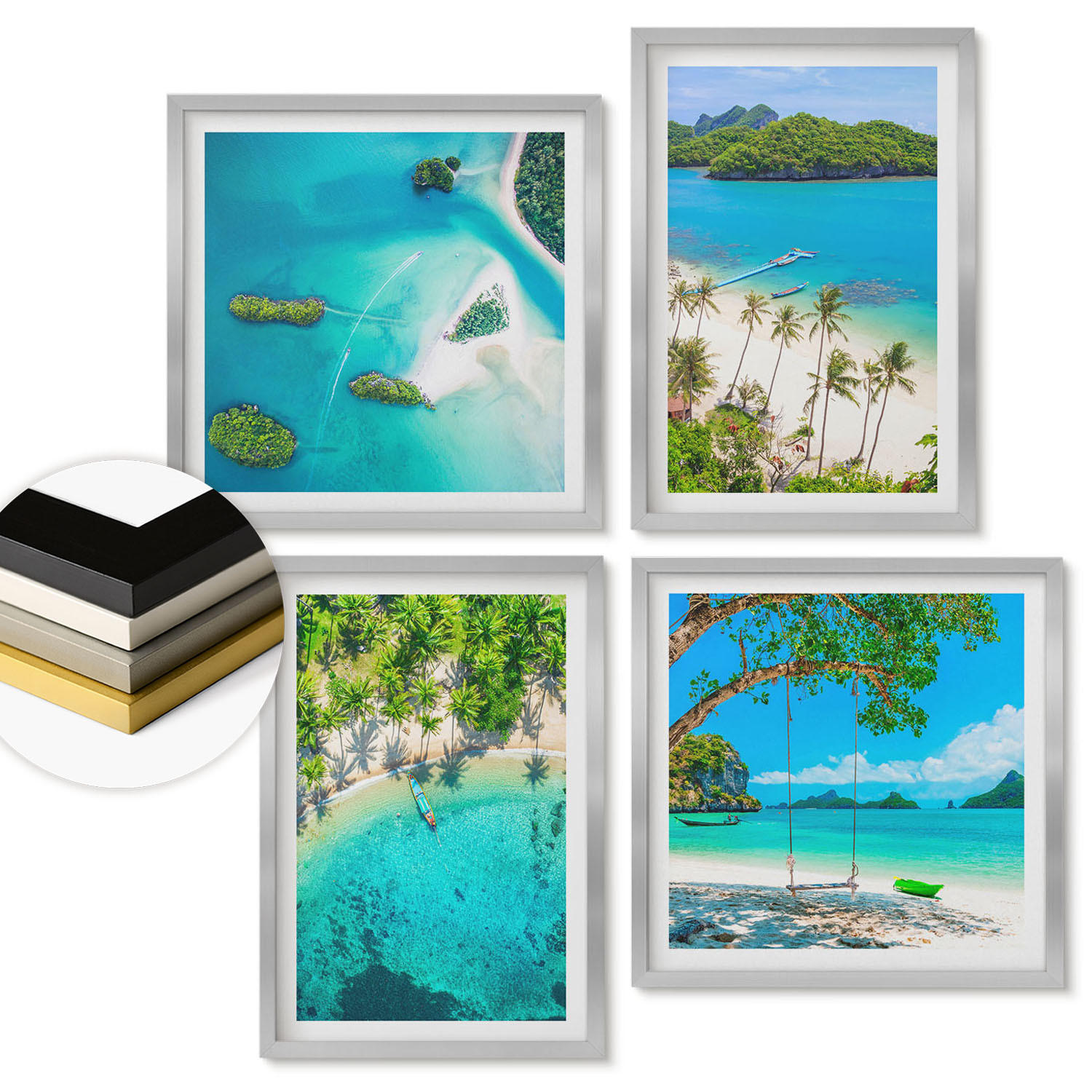 ArtPrintCave Wandbilder Silber 50x50 cm
