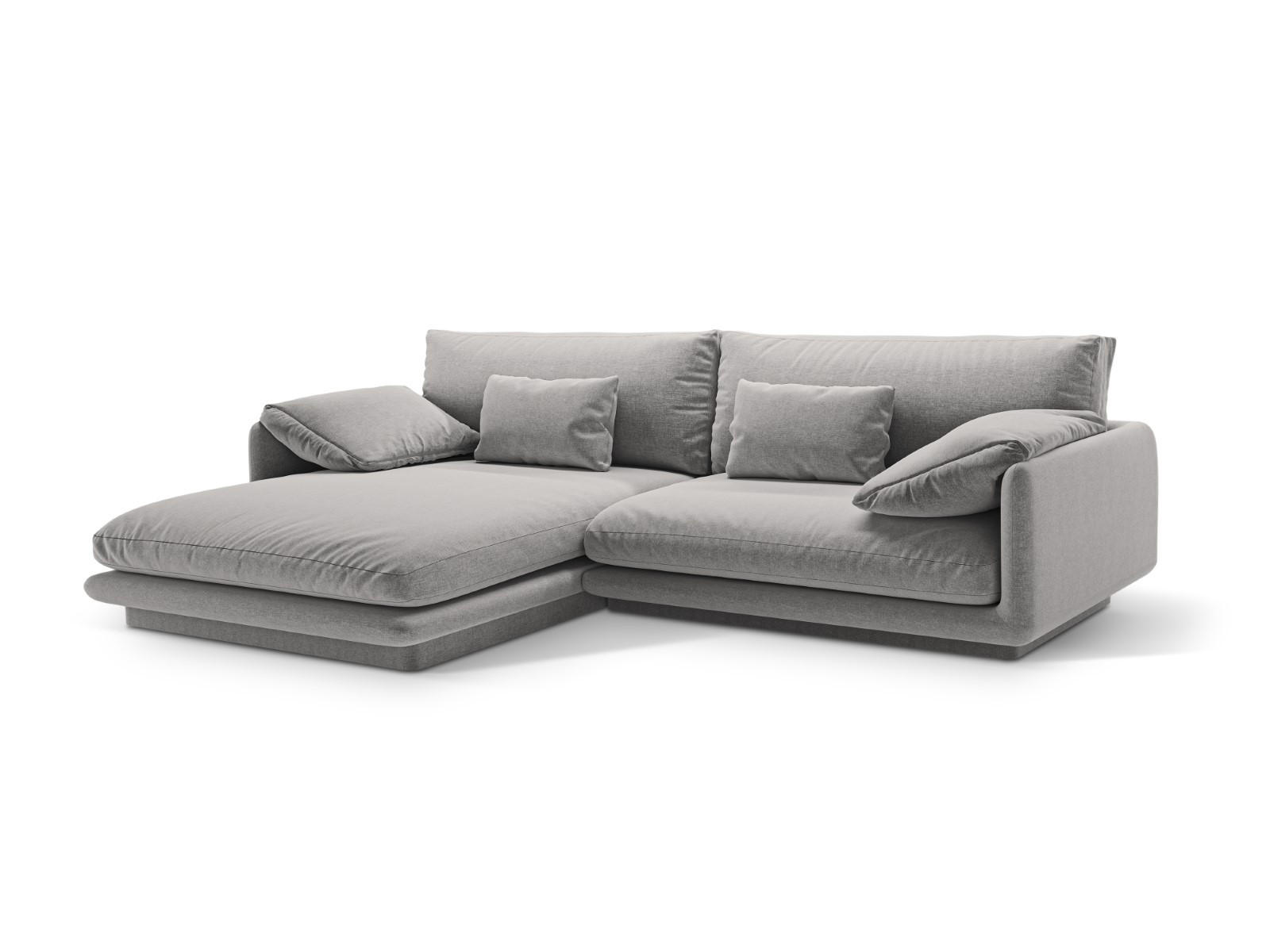 ECKSOFA links Torino aus strukturiertem Stoff hellgrau 4 Sitzplätze - Hellgrau, Textil (170/250cm) - Micadoni