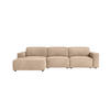 ECKSOFA Cursal L-Form, Stoff Salvador, Beige, Links - Beige, Holz (284/166cm) - Kaiser Möbel