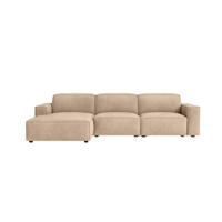 ECKSOFA Cursal L-Form, Stoff Salvador, Beige, Links - Beige, Holz (284/166cm) - Kaiser Möbel