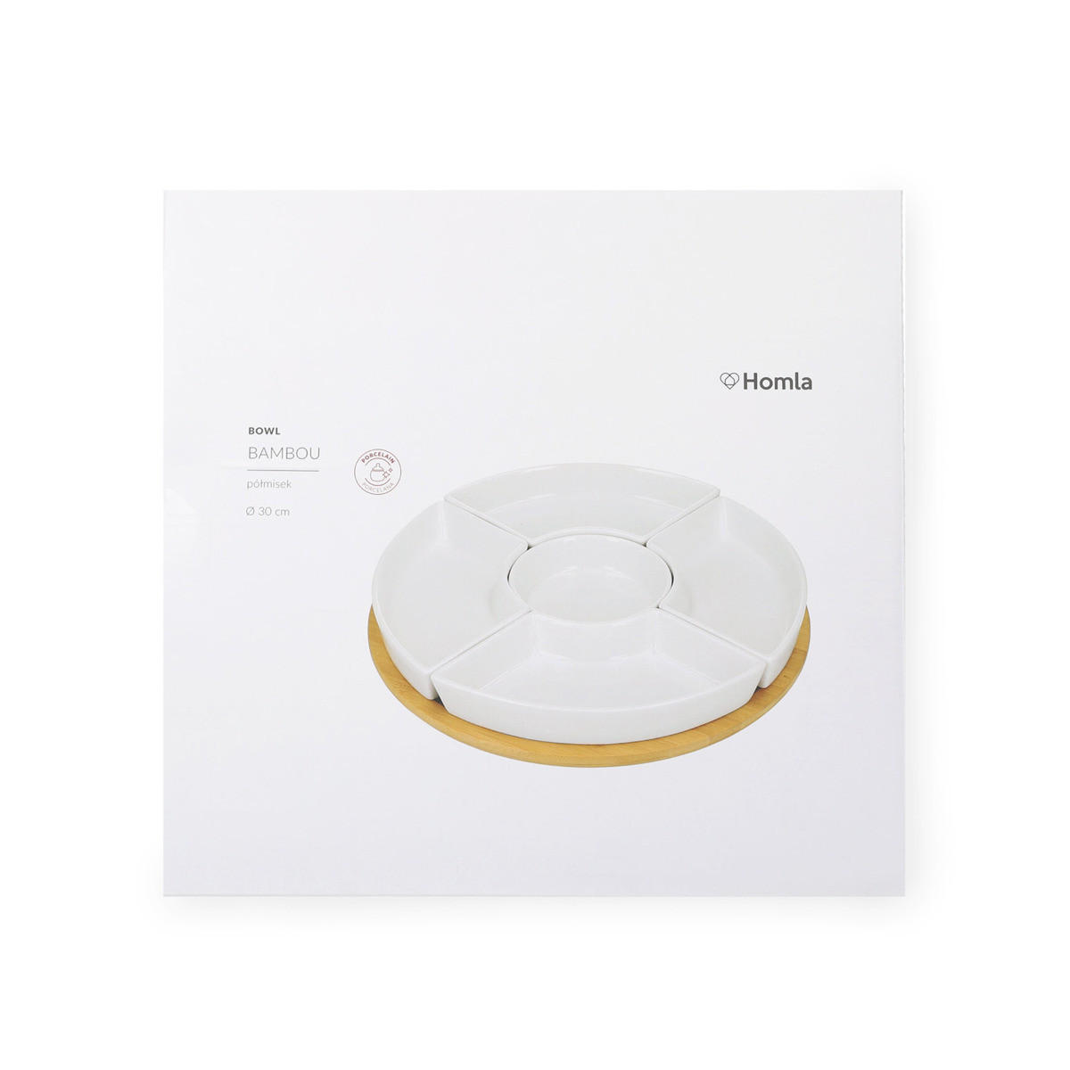SERVIERPLATTE Fincan Weiß 6-teilig - Weiß, Keramik (30/6/30cm) - Homla