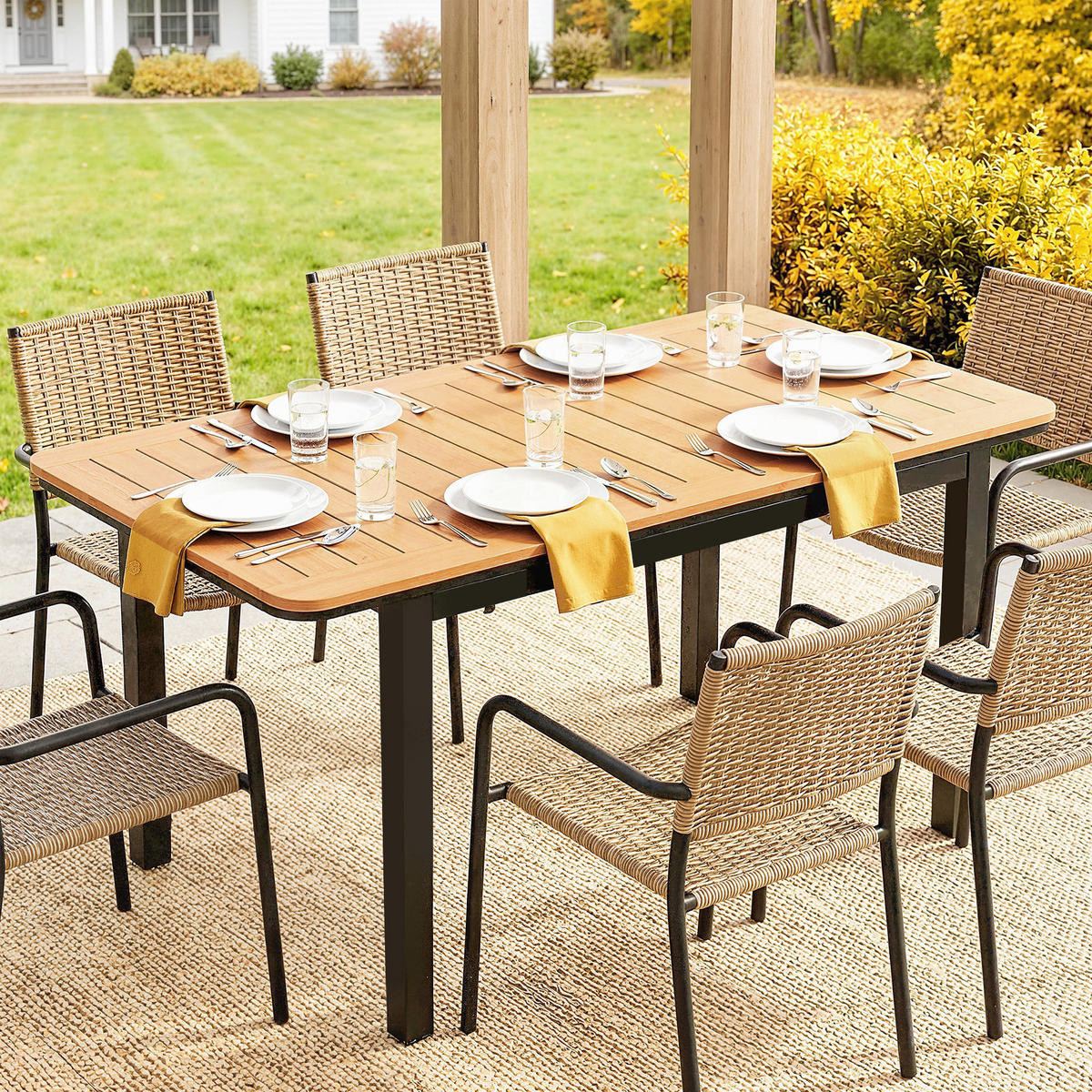 GARTENTISCH,BRAUN,1 Stück - Braun, Metall (127/70/75cm) - GiPP