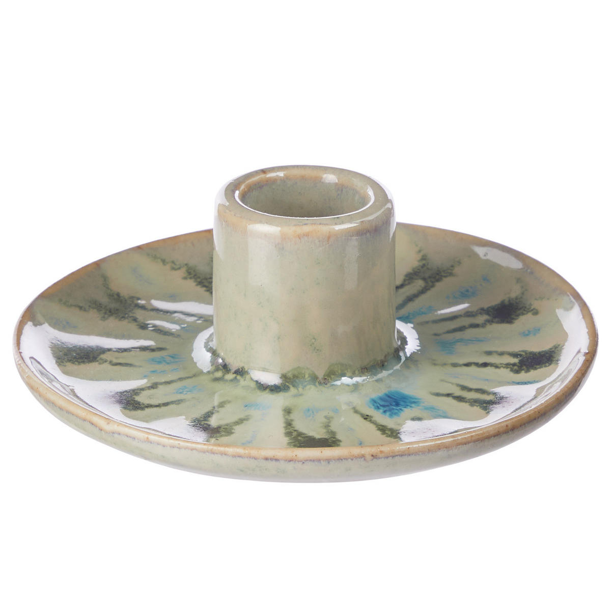 KERZENHALTER Seventies - Salbeigrün, Keramik (11/4/11cm) - Butlers