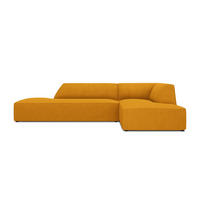 ECKSOFA rechts Ruby aus Cord gelb 4 Sitzplätze - Gelb, Textil (180/273cm) - Micadoni
