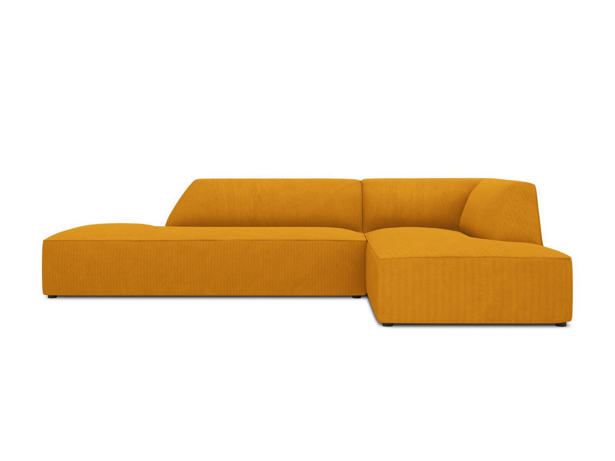 ECKSOFA rechts Ruby aus Cord gelb 4 Sitzplätze - Gelb, Textil (180/273cm) - Micadoni