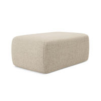 POUF Chenille Stoff Beige - Beige/Schwarz, Kunststoff/Textil (102/40/62cm) - Makamii