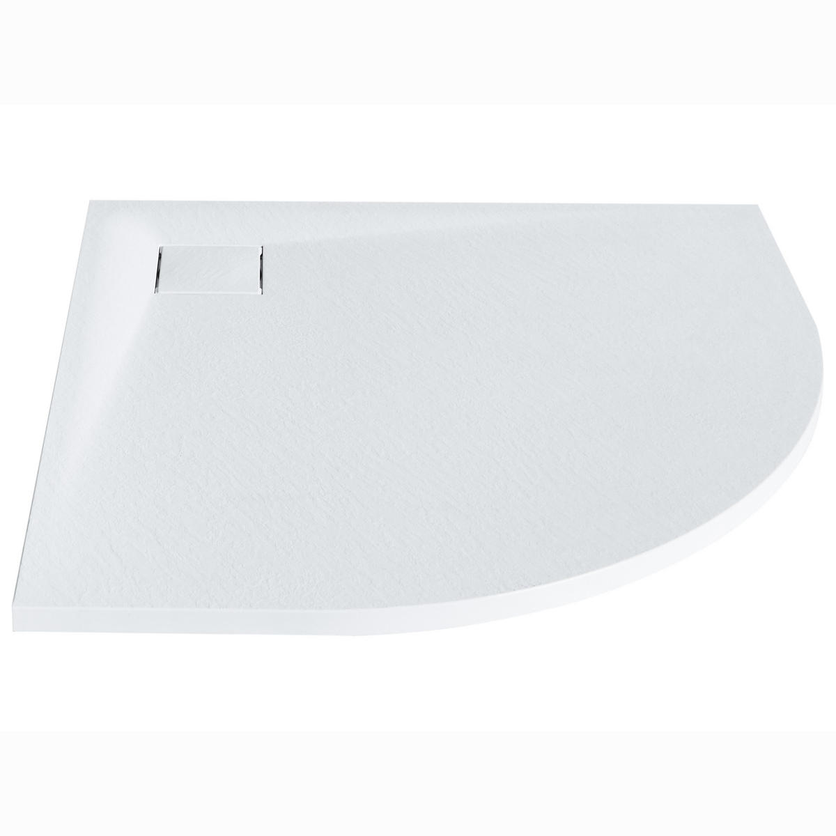CĂDIȚĂ DE DUȘ 90/90/3 cm albă Paron - alb, material plastic (90/3/90cm) - Beliani