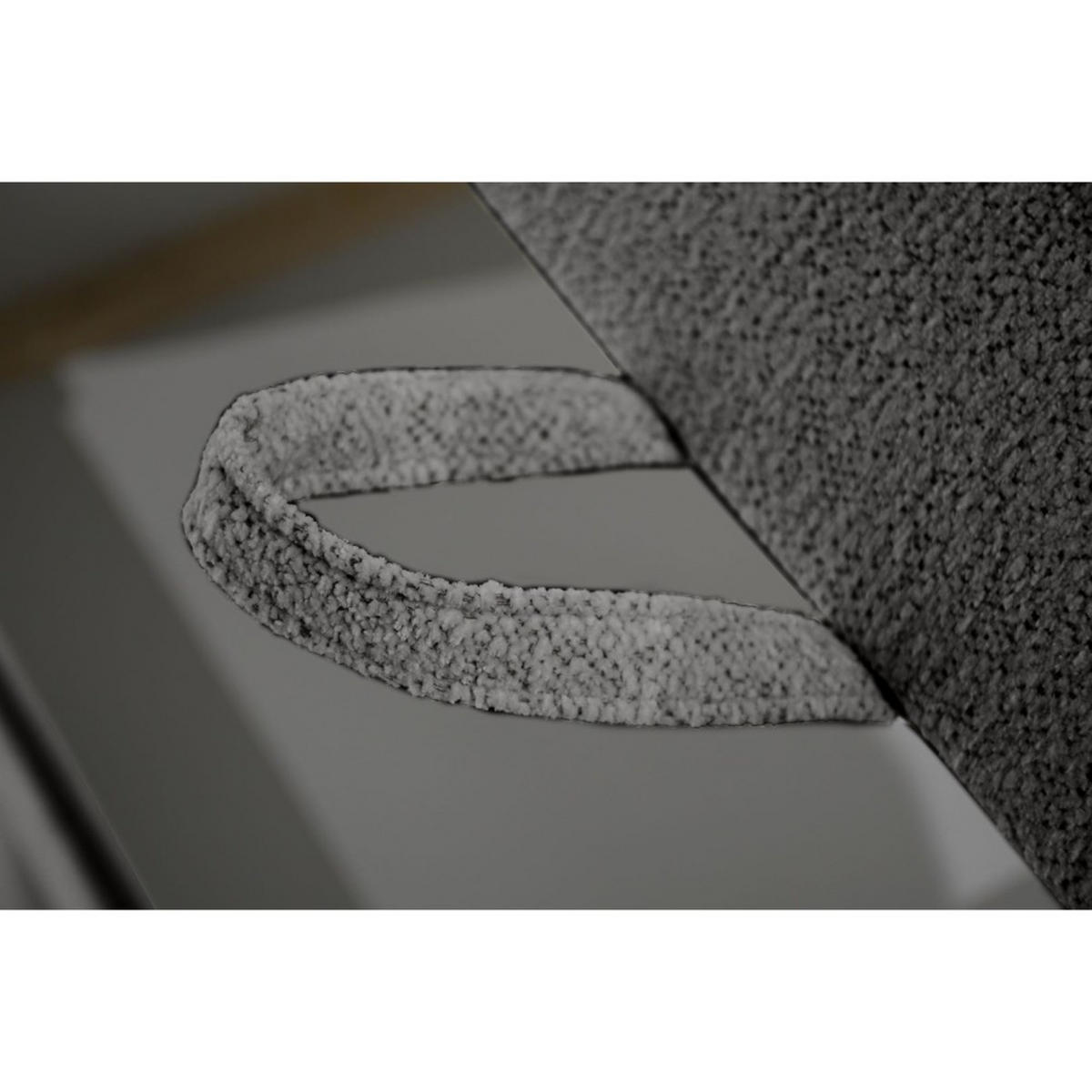 POLSTERBETT Topiq I 164/203/103 dunkelgrau, Bouclé-Stoff - Dunkelgrau, Holzwerkstoff (160/200cm) - Beautysofa