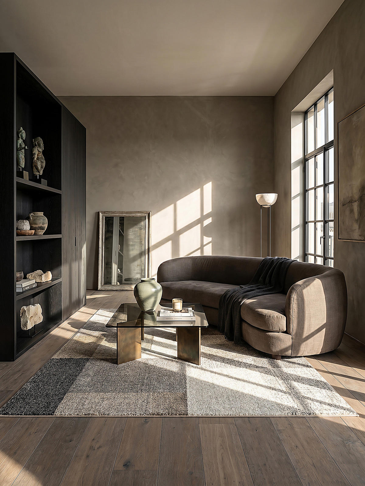 TEPPICH Niederflor Patchwork THUR Polypropylen Grau 140 x 200 cm - Beige, Textil (140/200cm) - KADIMA DESIGN