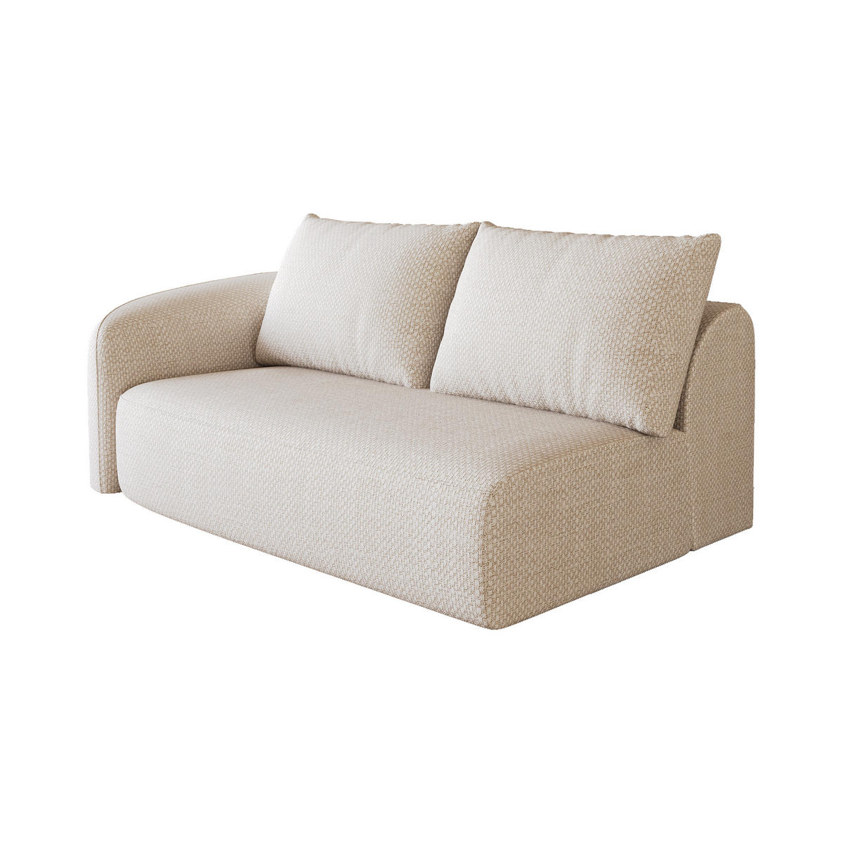 SOFAELEMENT DE-34711 Links-2-Sitzer Weiß - Weiß, Textil (90/85/160cm) - ComfortXL