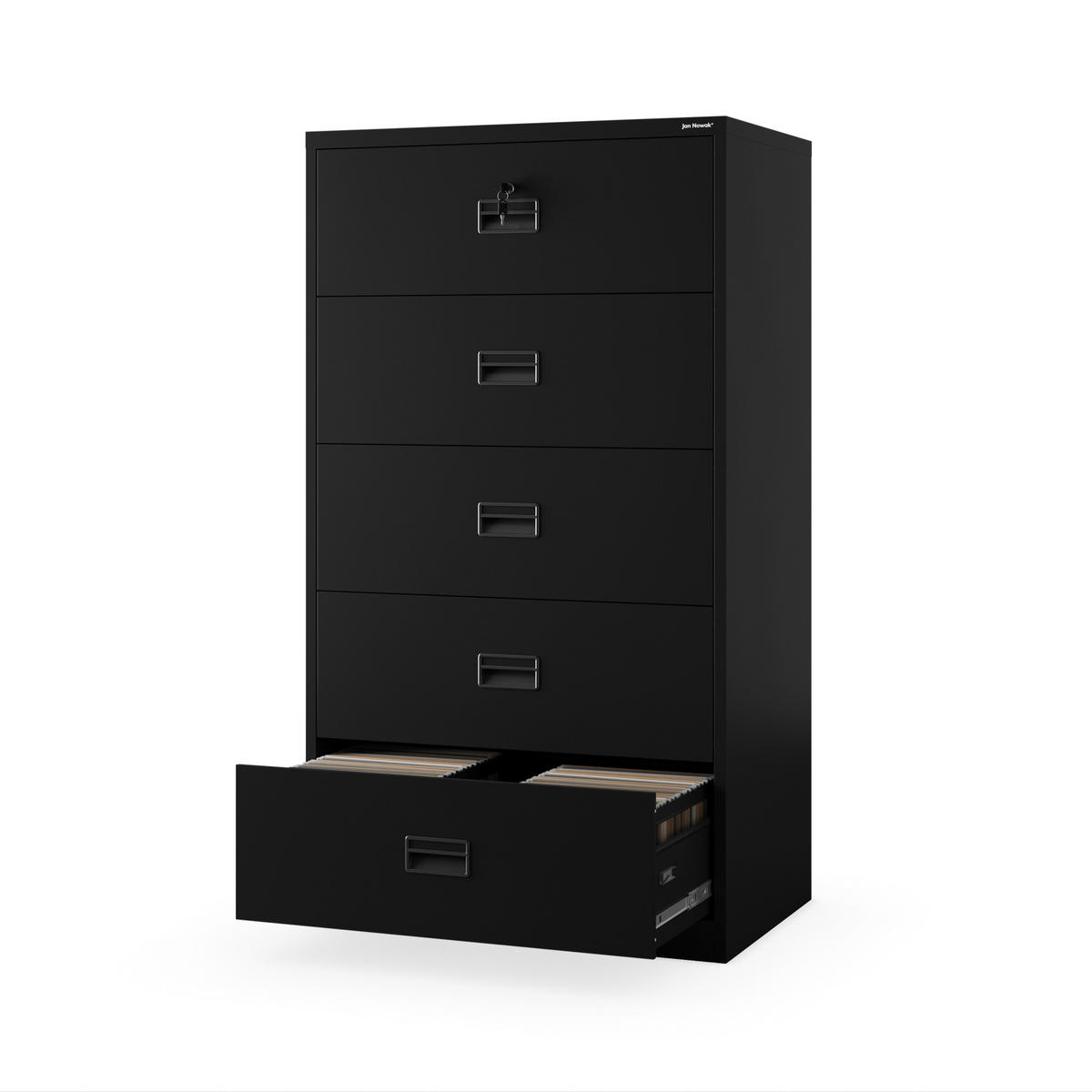 AKTENSCHRANK aus Metall SARA XL V5 162x90x60 cm - Schwarz, Metall (90/162/60cm) - Jan Nowak