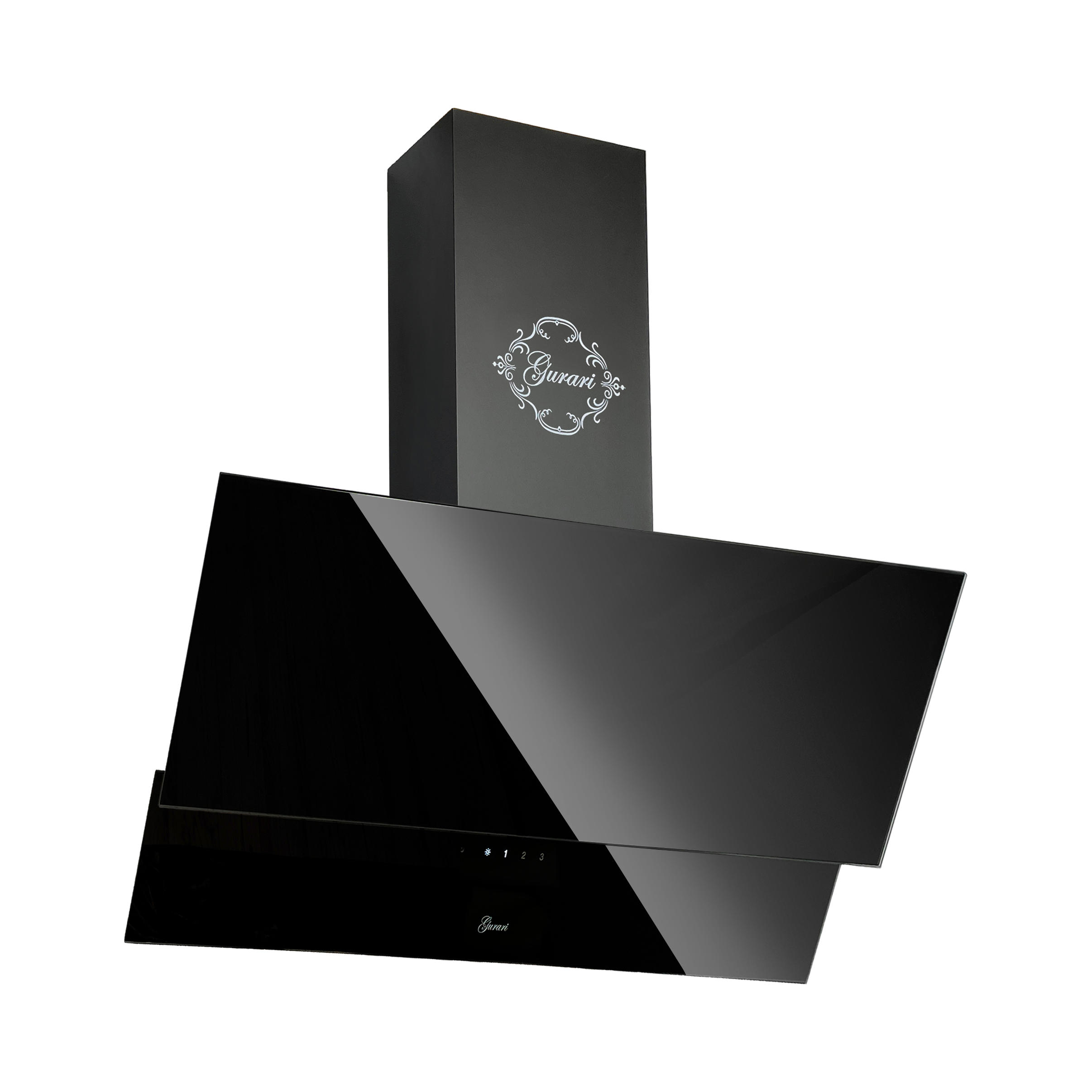 DUNSTABZUGSHAUBE GCH D 268 BL 6 Prime + Umluftset, 60 cm Schwarz Glas - Schwarz, Glas/Metall (60/37/37cm) - Gurari