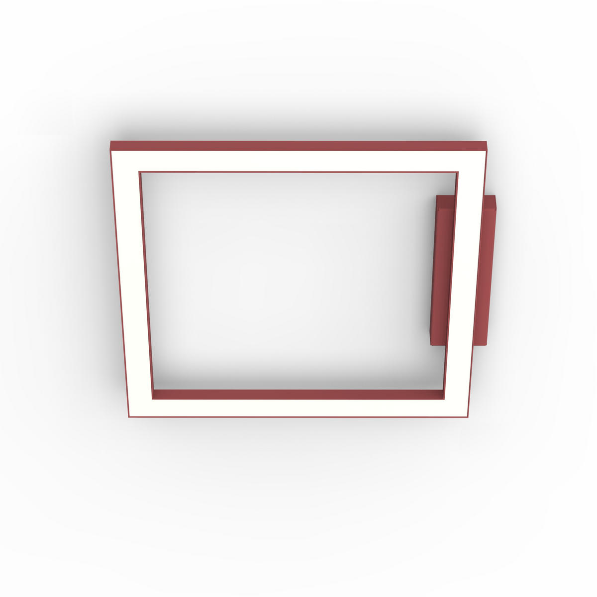 LED-DECKENLEUCHTE - Rot, Metall (40/40/100cm) - Lumicom