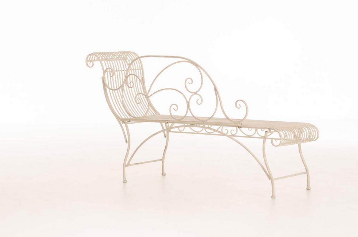 GARTENBANK Karina antik-creme - Naturfarben, Metall (156/46/78cm) - TPFGarden