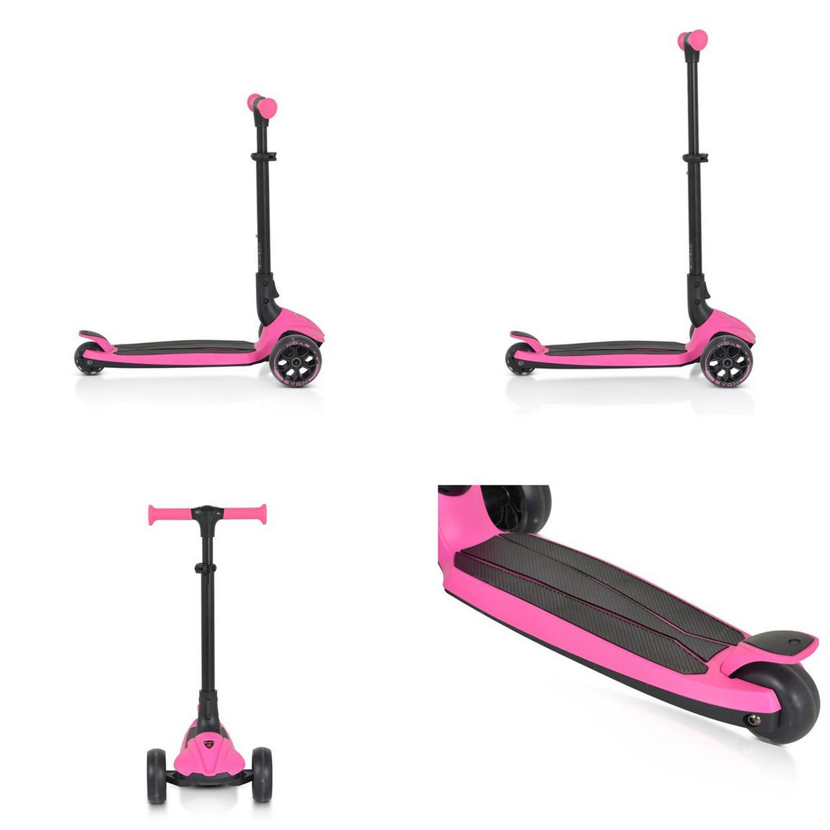 KINDERROLLER Bolt rosa höhenverstellbar, klappbar, PU-Räder, ABEC-9 - Rosa, Metall (59/28/81cm)