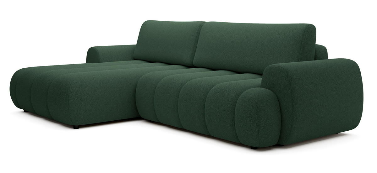ECKSOFA mit Bettkasten Puro 270 cm, Links, Grün - Grün, Holz (272/168cm) - Emporius