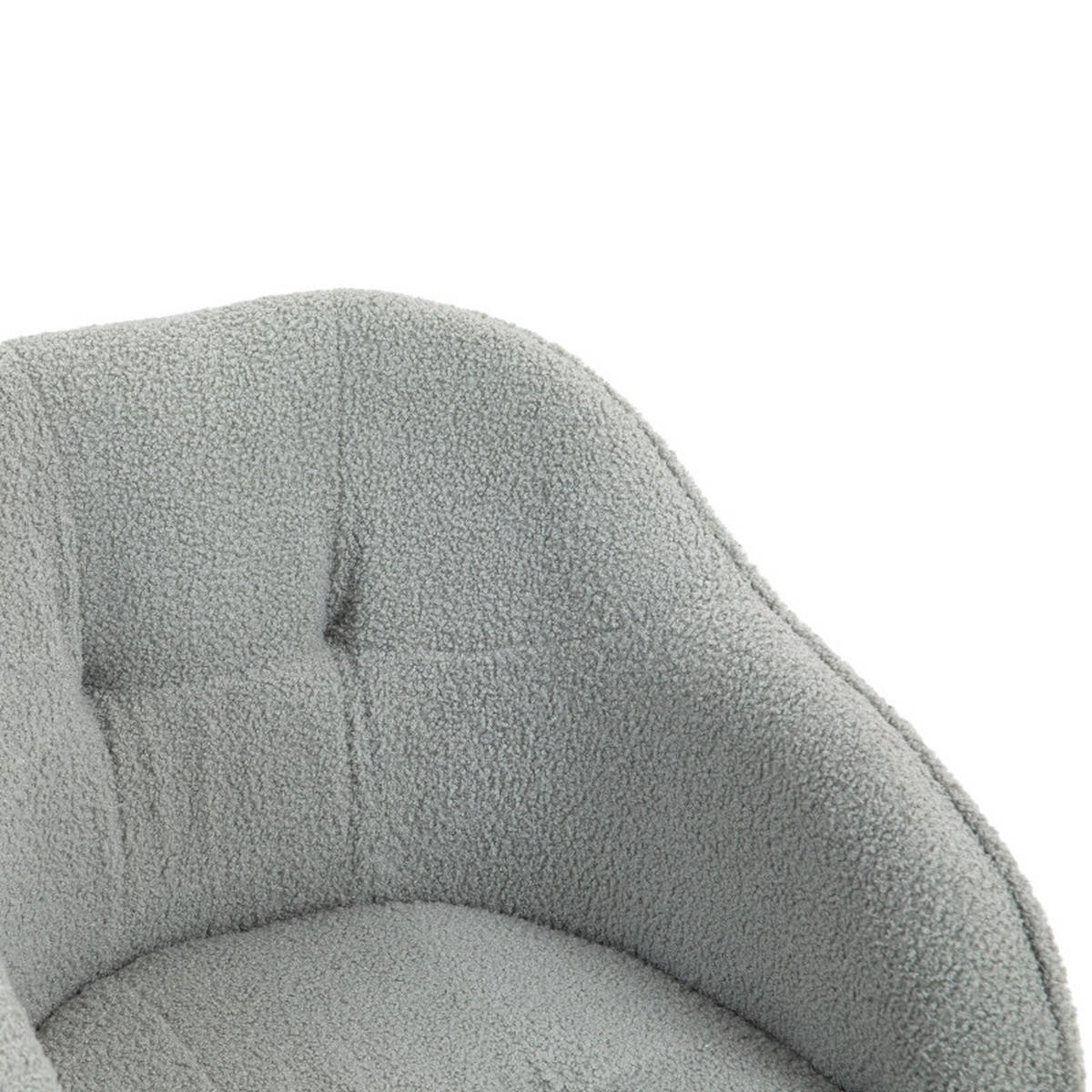 DREHSTÜHLE Samt Teddy Wippfunktion Grau - Grau, Metall (61/86/56cm) - SHOPENTRA