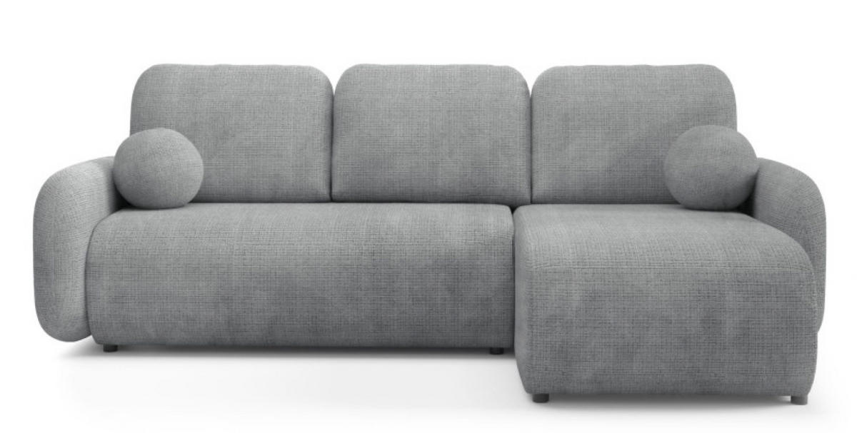 ECKSOFA Grau KOMA Mit Schlaffunktion - Grau, Textil (228/147cm) - Sepro Meble