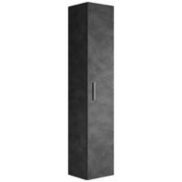 BADEZIMMERSCHRANK Pluto mit 1 Tür Dunkel Grau - 30 x 30 x 150 cm - Grau, Holz (30/150/30cm) - Badplaats