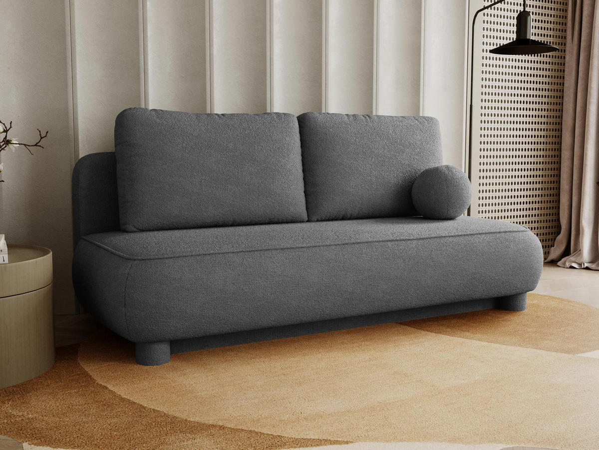SCHLAFSOFA Gaja - Dunkelgrau, Holz/Textil (209/96/96cm) - MIRJAN24