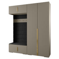 GARDEROBEN-SET 236,7/200/47 - Kaschmir/Goldfarben, Holz/Kunststoff (200/236.7/47cm) - Abiks Möbel
