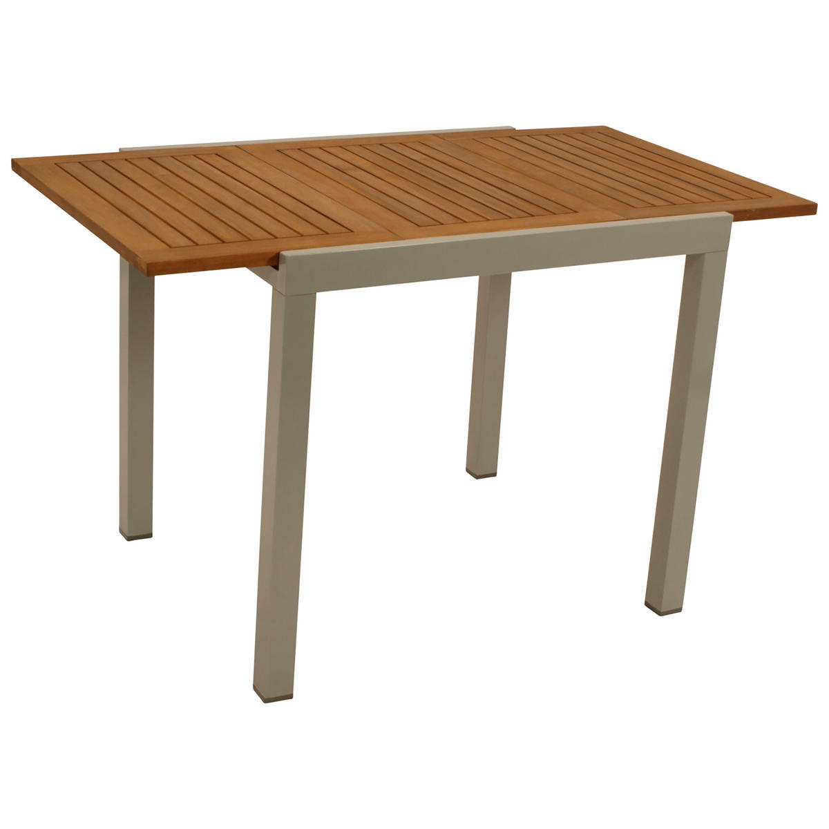 BALKON-AUSZIEHTISCH Canterbury - 80/120x70cm - Alu und Akazie - Naturfarben, Holz (120/70/75cm) - TPFGarden