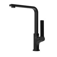 KÜCHENARMATUR mit 360° Drehbar Edelstahl Einhebelmischer Schwarz Matt - Schwarz, Metall (22.5/10.1/30.3cm) - EMKE