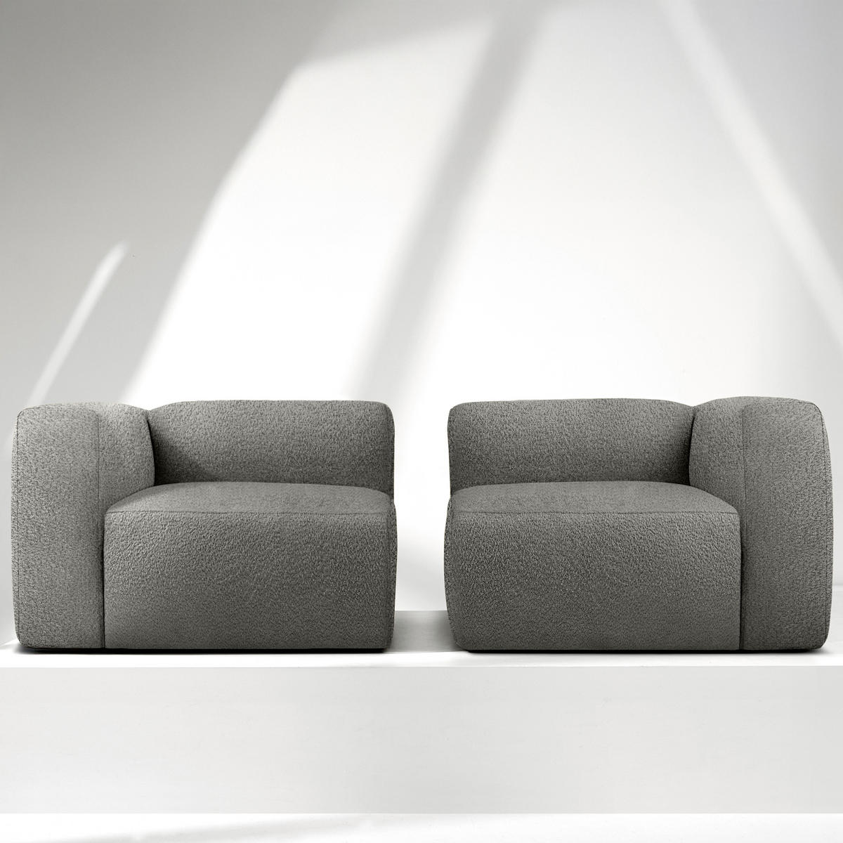 2-SITZER SOFA BUFFO, Stahlgrau - Grau, Holz/Holzwerkstoff (210/73/96cm) - KONSIMO®