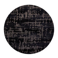 TEPPICH Black Water Structures 140/140 cm - Schwarz, Textil (140/140cm) - Louis De Poortere