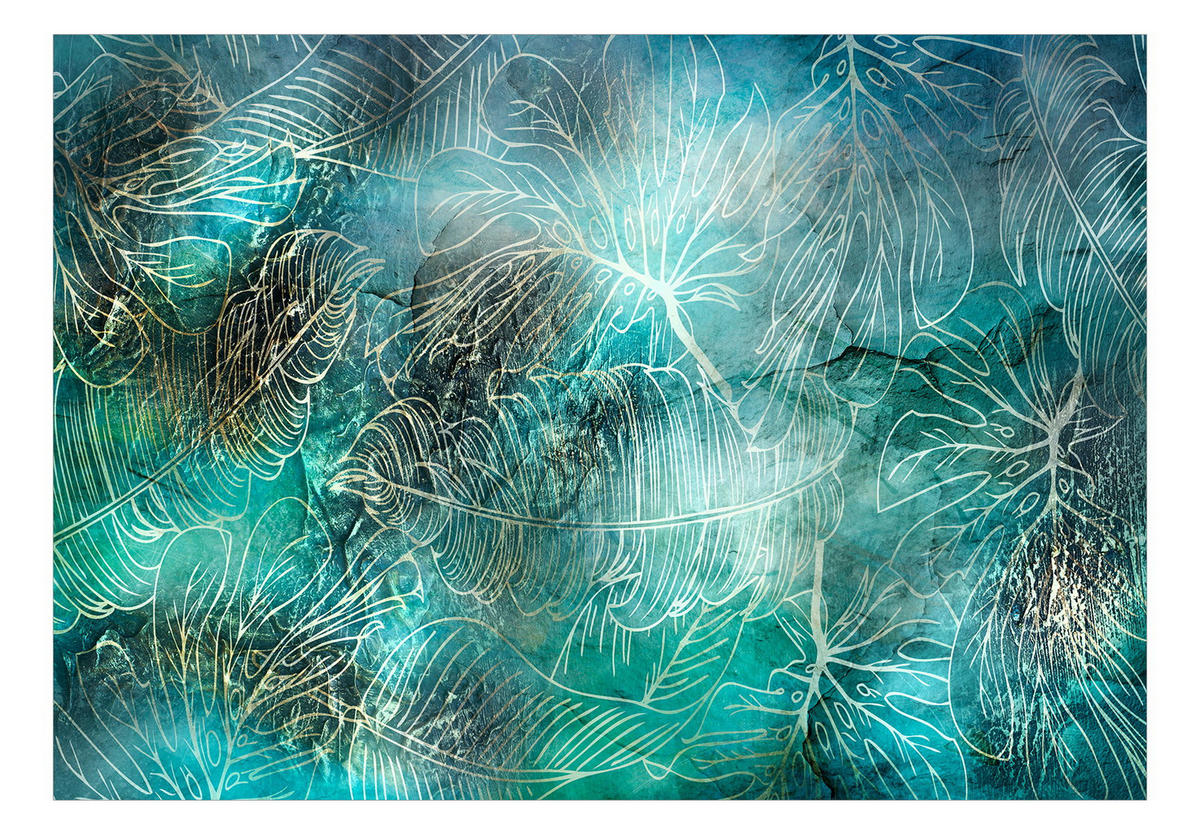 SELBSTKLEBENDE FOTOTAPETE 98/70 cm - Türkis, Kunststoff/Textil (98/1cm) - KUNSTLOFT