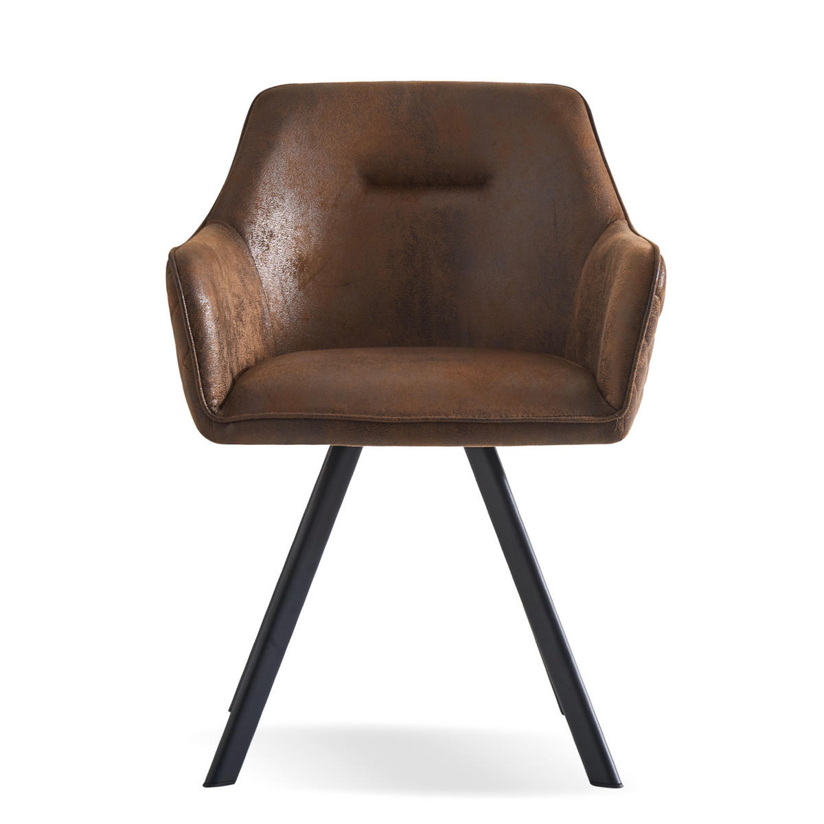 ARMLEHNSTUHL CYRUS Braun 2 Stück - Braun, Textil/Metall (58/79/60cm) - B&D Home