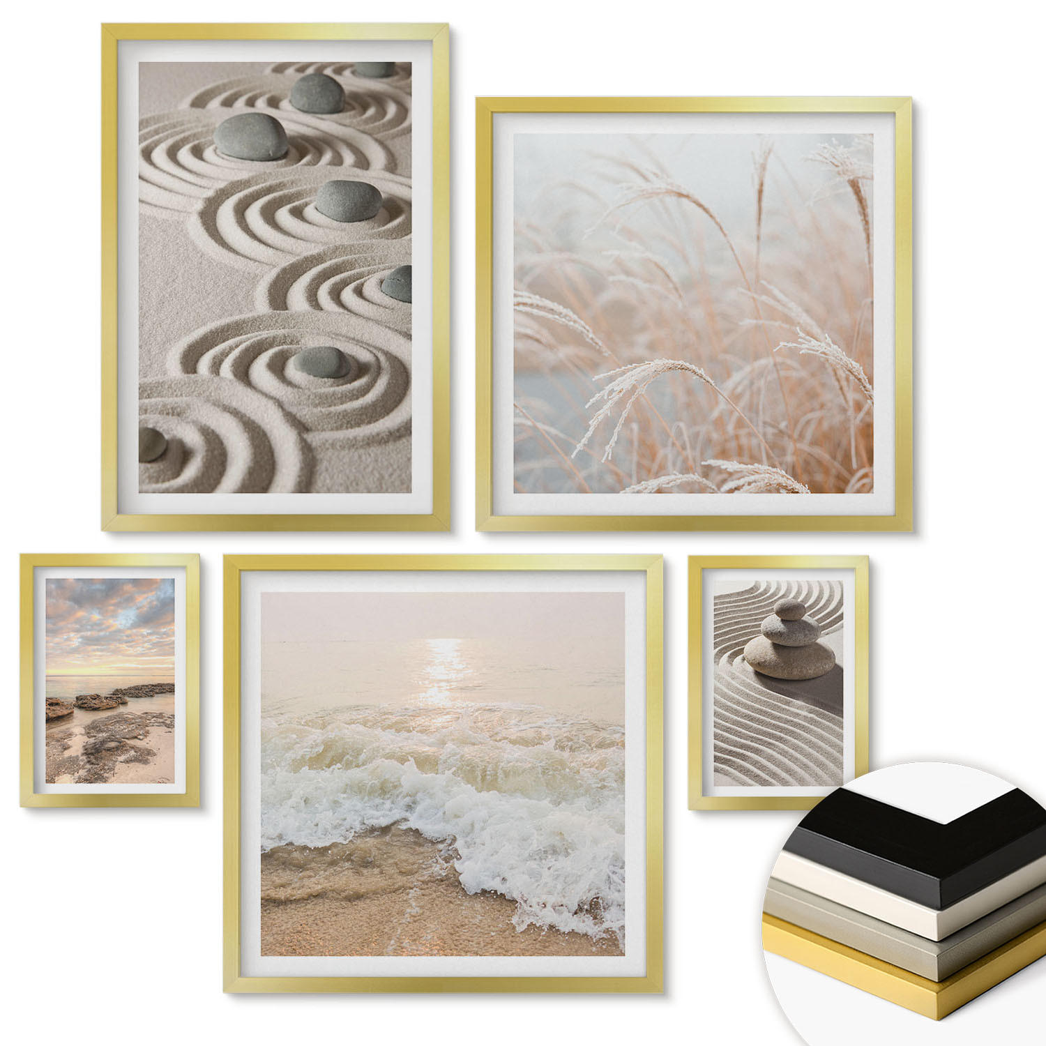ArtPrintCave Wandbilder Gold 40x60 cm